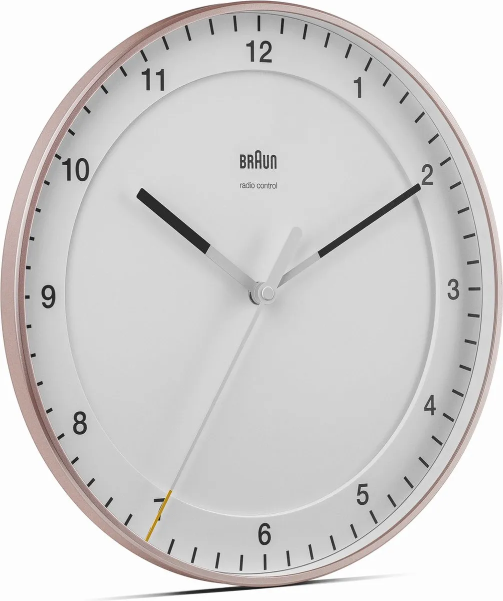 Braun BC17PW-DCF Wandklok - Rosé/Wit - 30cm