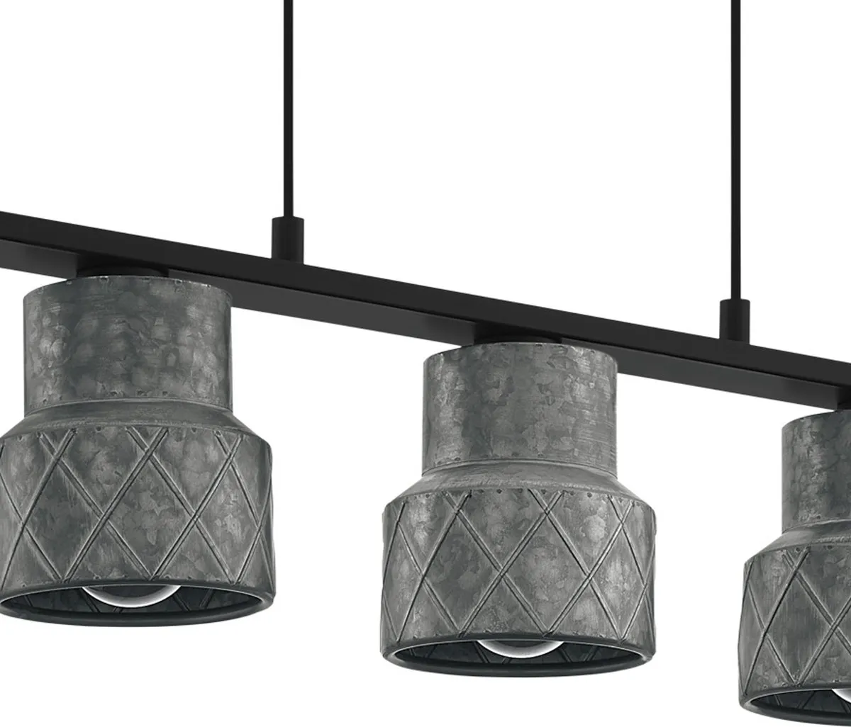 Eglo Hilcott Hanglamp E27 - 5 Lichthoorns - 116 cm - Zwart