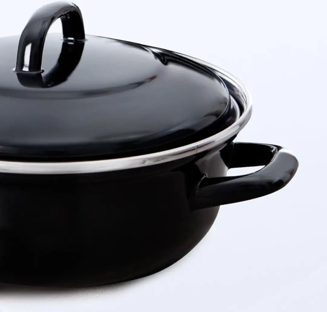 BK Fortalit Emaille Braadpan 20cm - 1.4L - Zwart/Blauw