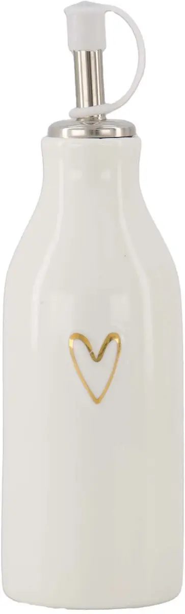 Zusss Ceramic Line Heart Olieazijnfles - Sand