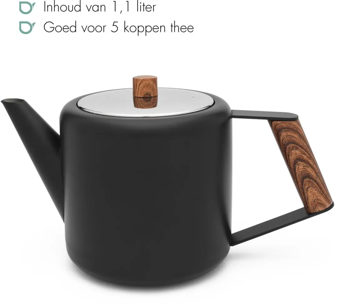 Bredemeijer Theepot Boston Duet Design - 1,1L - Mat Zwart