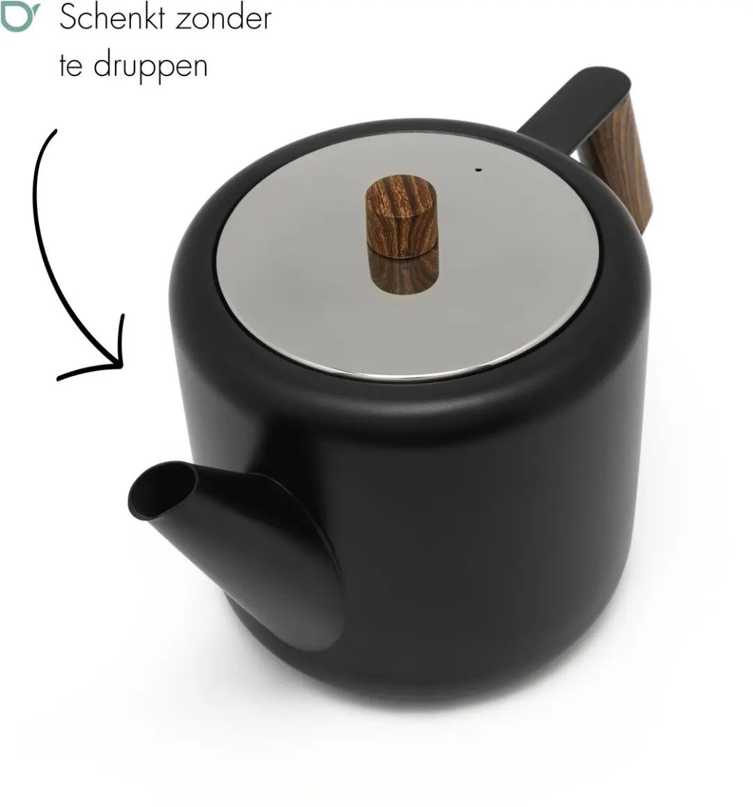 Bredemeijer Theepot Boston Duet Design - 1,1L - Mat Zwart