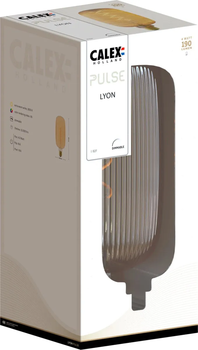Calex Pulse Lyon LED Lamp E27 - 4W - 1800K - Amber