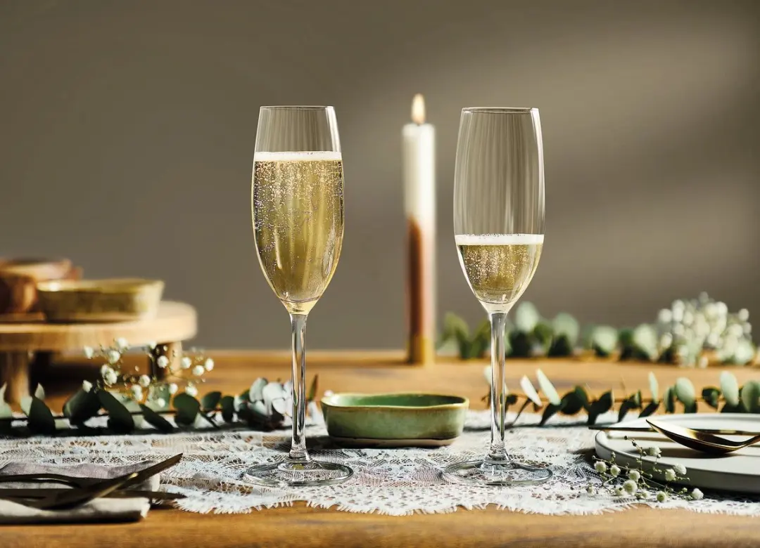 Royal Leerdam Plissé Champagneglazen 210ml - Set van 4