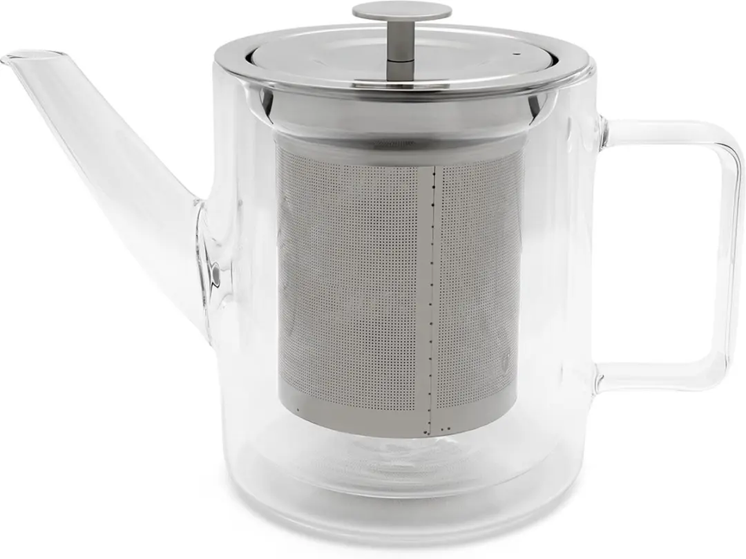Bredemeijer Theepot San Remo Glas 1L - Dubbelwandig - 5 Kopjes