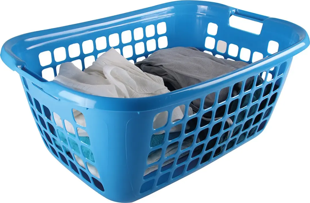 Sunware Basic Wasmand 65cm Laag - Blauw - Set van 2