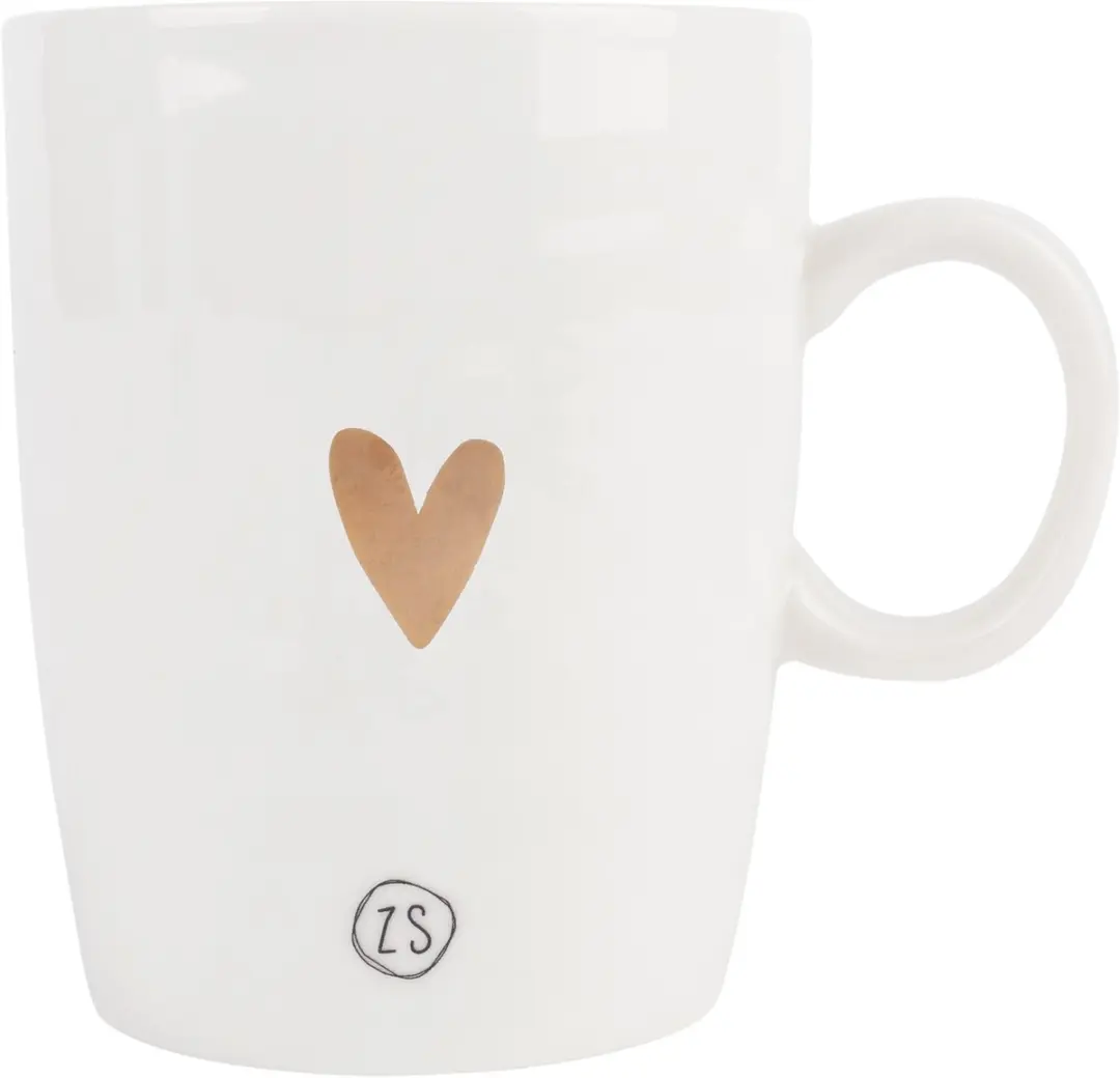Zusss Theemok Goud Hartje Wit - 200ml