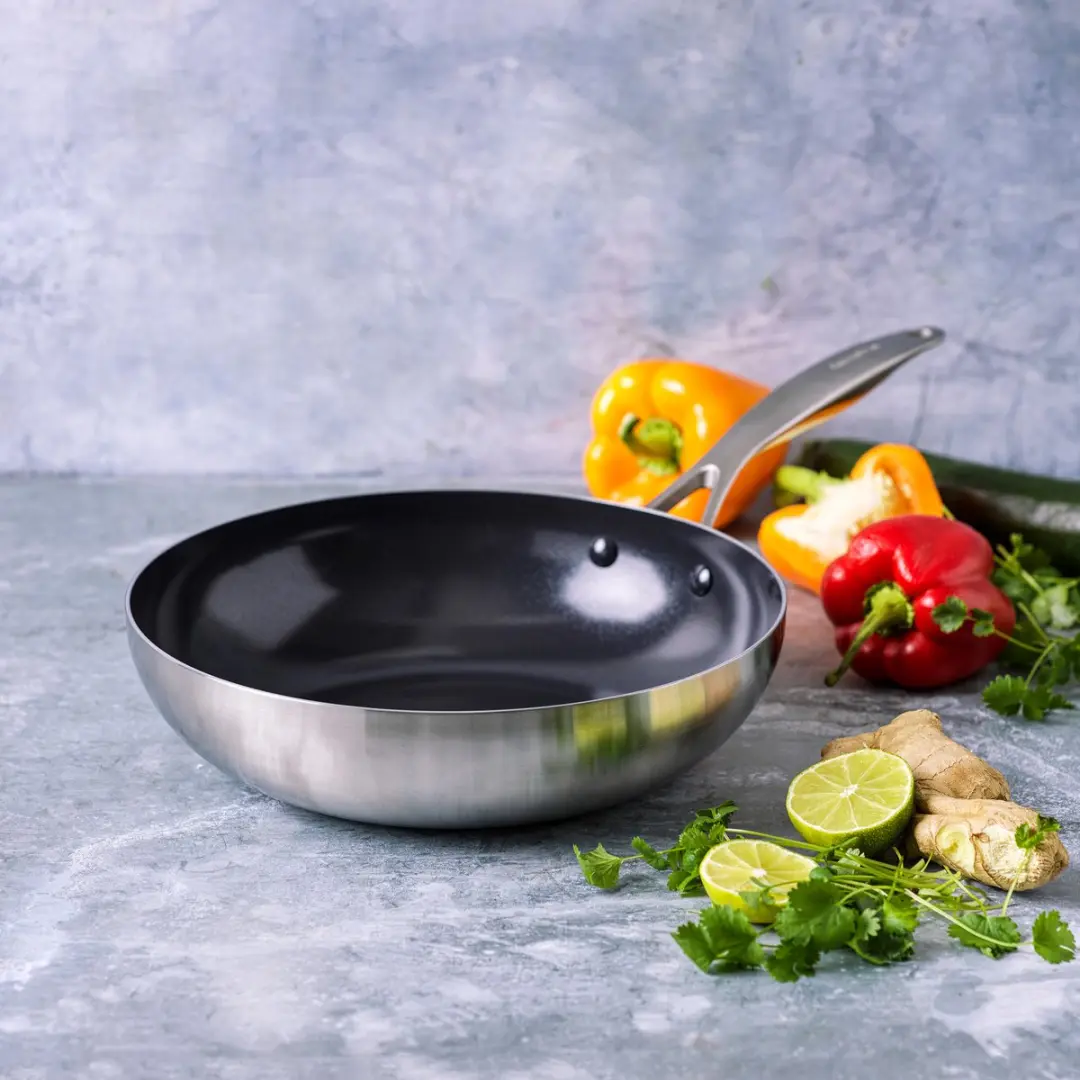 GreenPan Geneva Wok 28cm - PFAS-vrij - Zwart