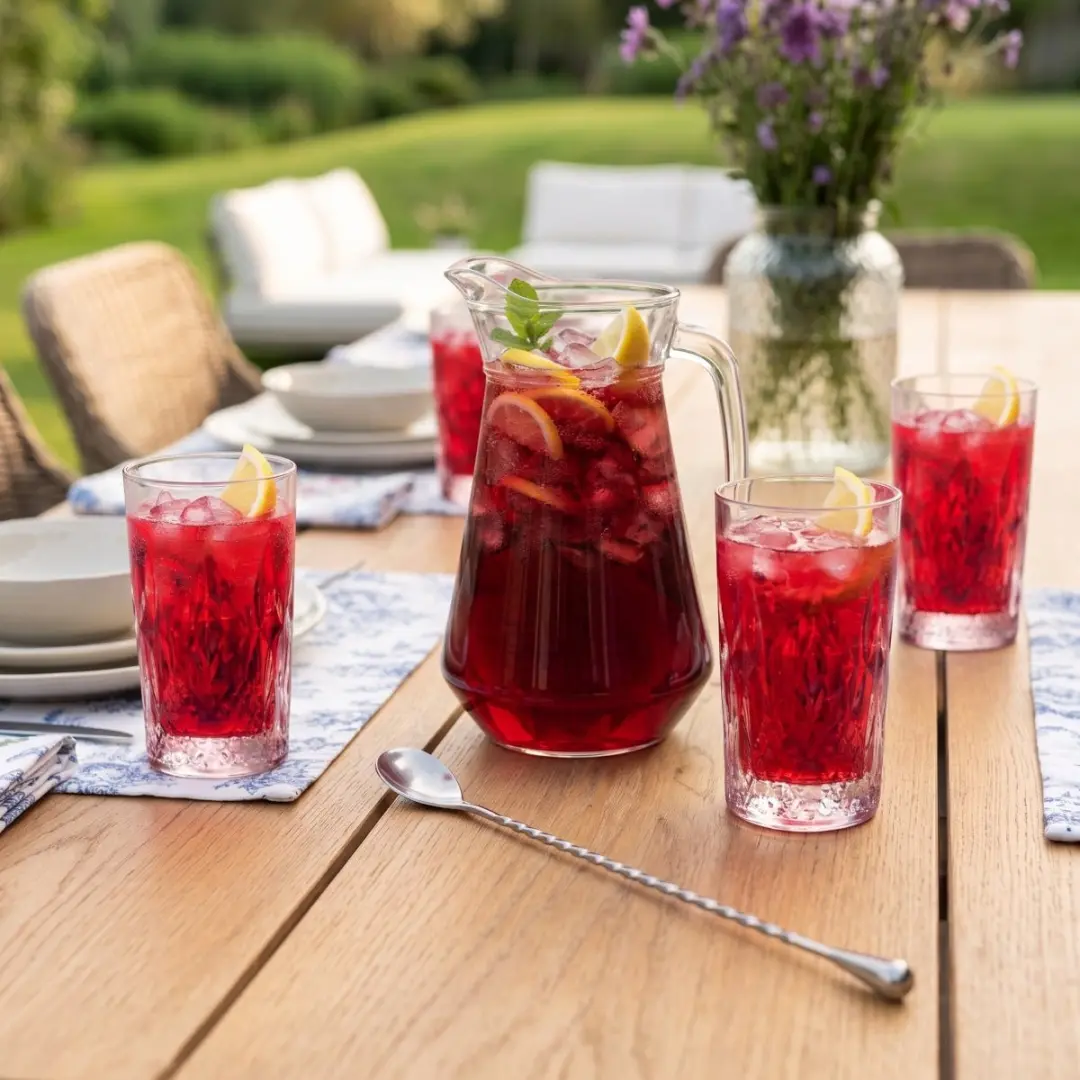 Cookinglife Cocktailset Rooie Annie - 1.6L Karaf + 6x Longdrinkglazen 490ml