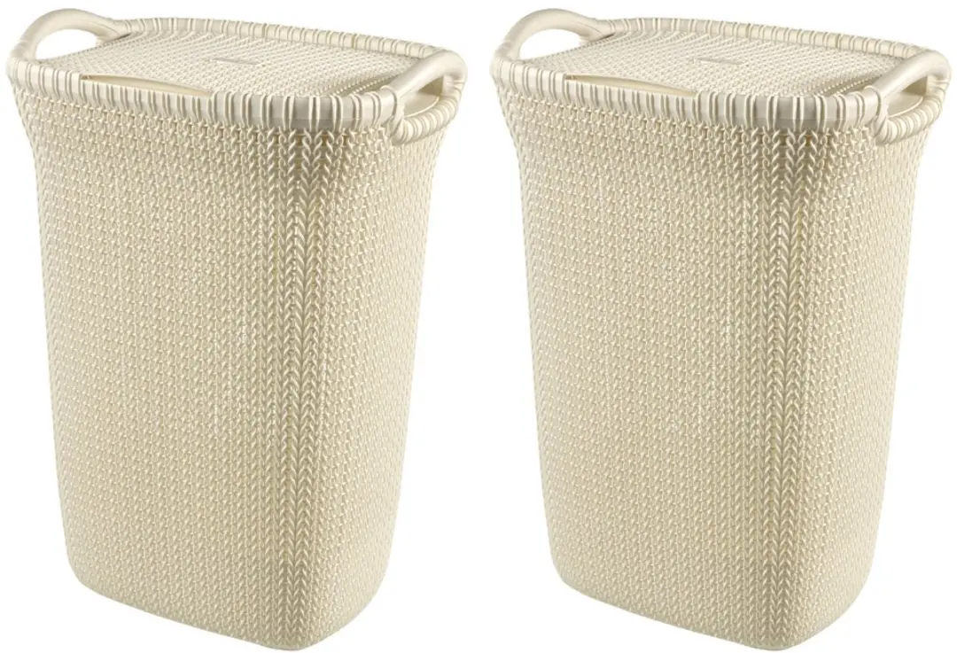 Curver Knit Wasmand met deksel 114L