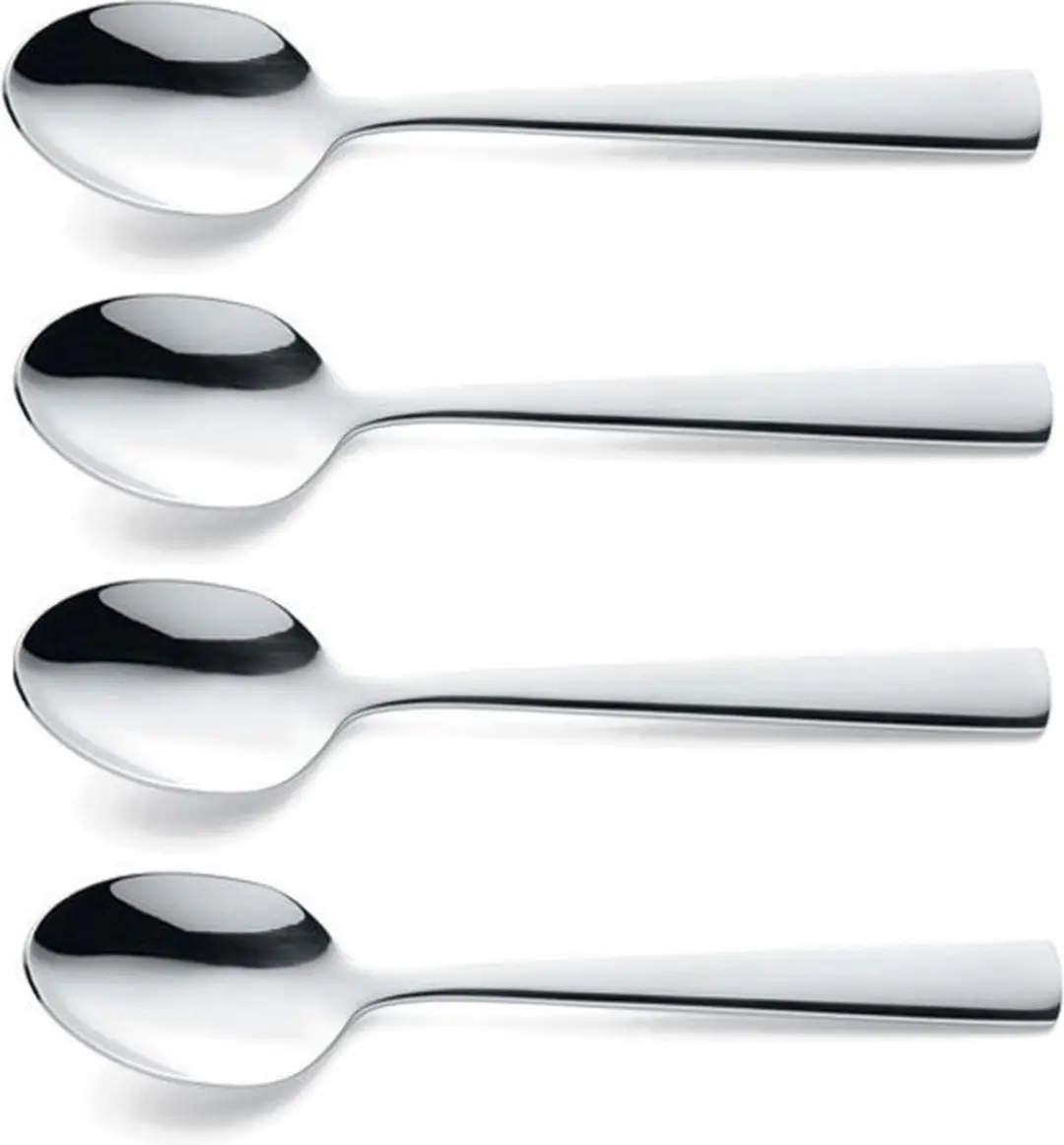 Amefa Moderno Koffielepels - 4 Stuks - Zilver