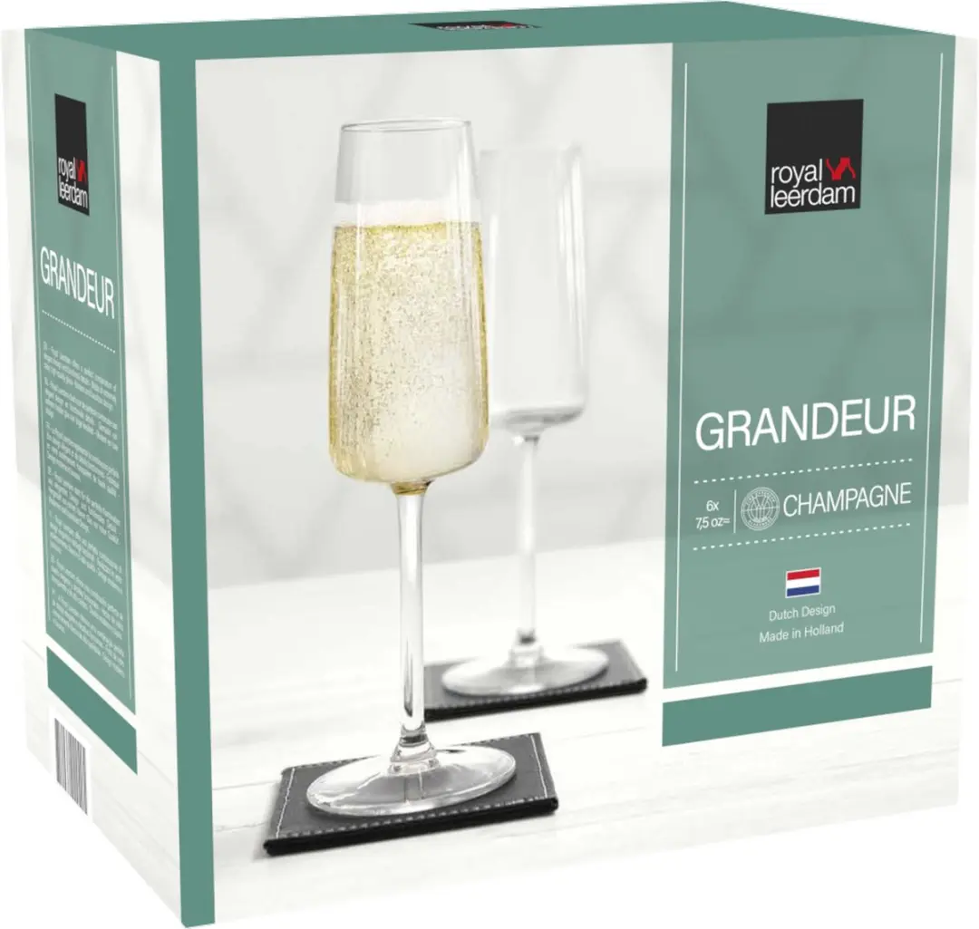 Royal Leerdam Grandeur Champagneglas 22cl - 6 Stuks