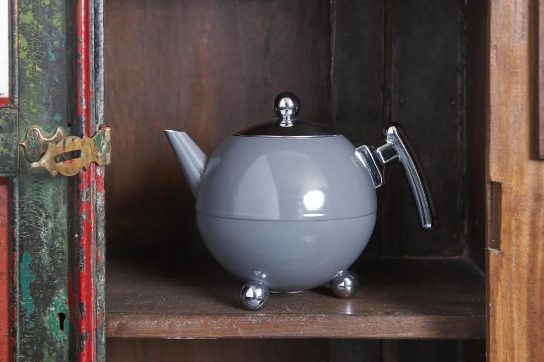 Bredemeijer Theepot Bella Ronde 1,2L - Dubbelwandig - Grijs
