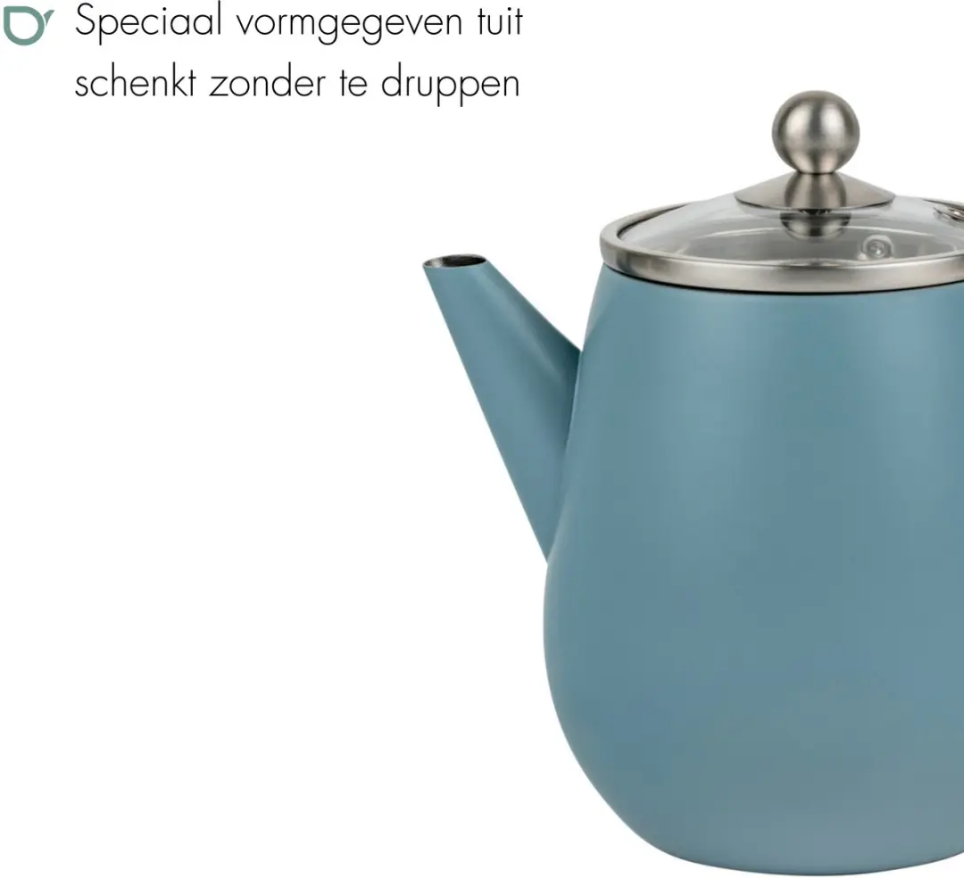 Bredemeijer Eva Theepot Dubbelwandig 0,5L - IJsblauw