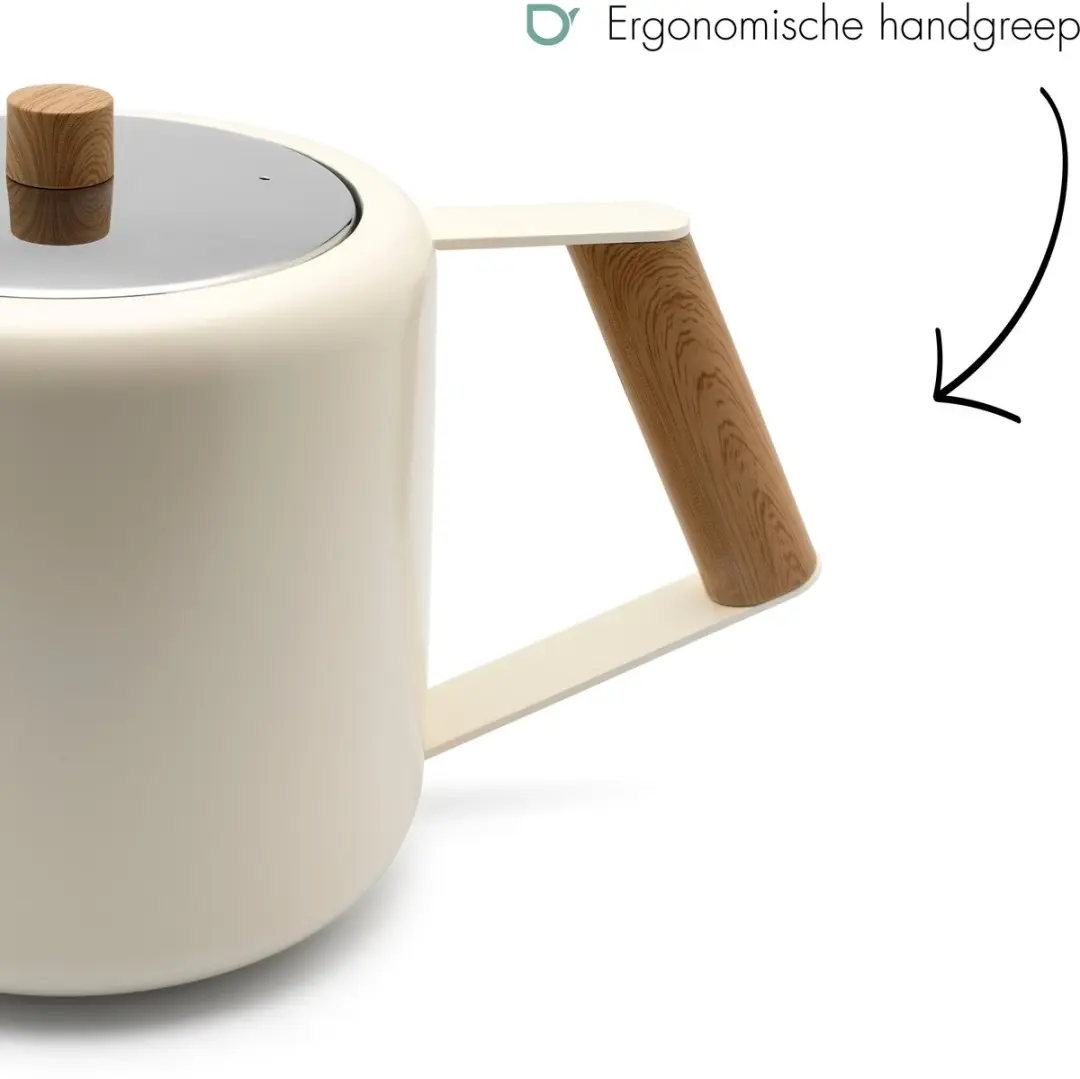 Bredemeijer Theepot Boston Duet Design - 1,1L - RVS - Wit