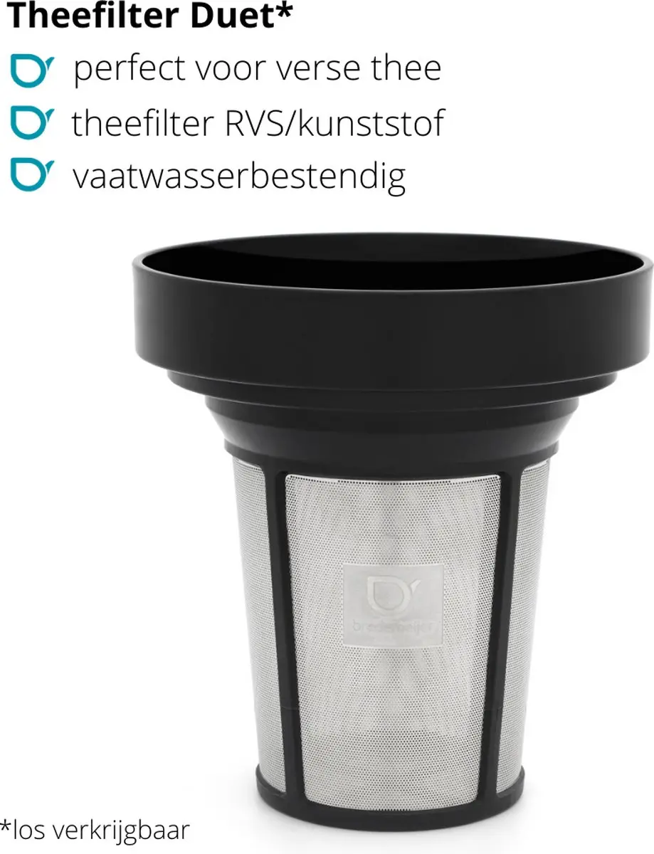 Bredemeijer Theepot Boston Duet Design - 1,1L - RVS - Wit