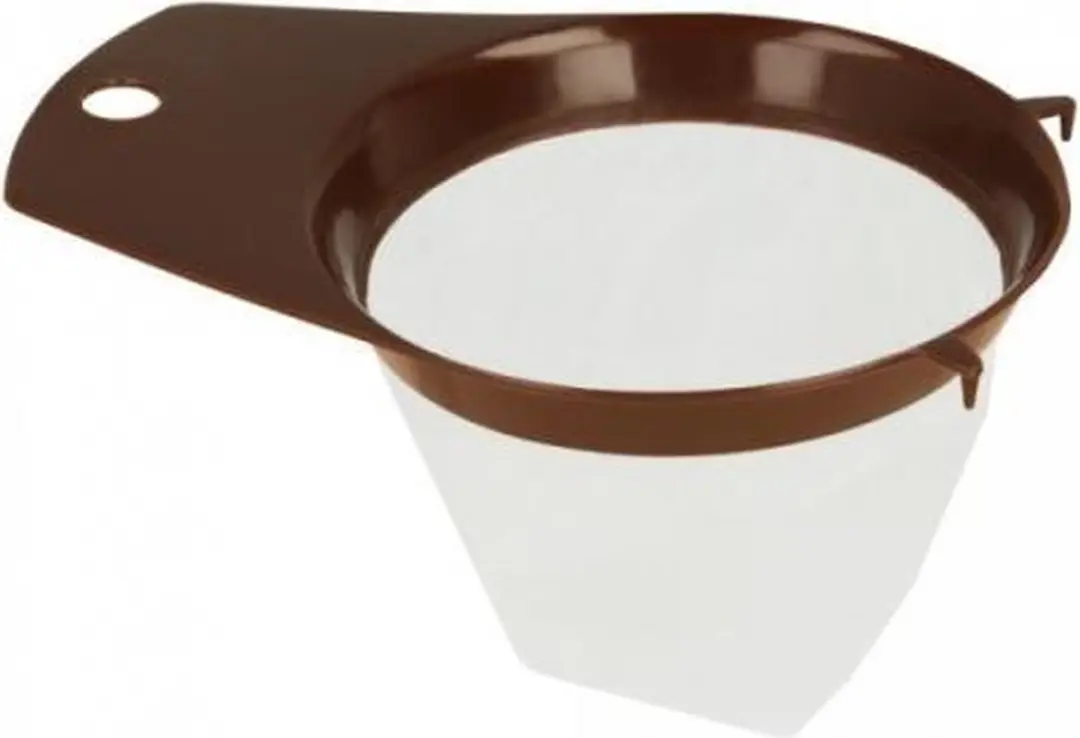 Metaltex Koffiefilterhouder Nylon 12x12cm - Bruin/Wit