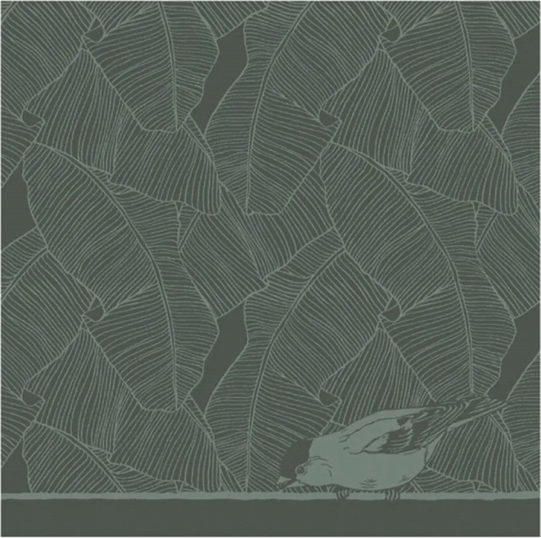 DDDDD Birdy Theedoeken - 6 Stuks - 60x65cm - Katoen - Groen