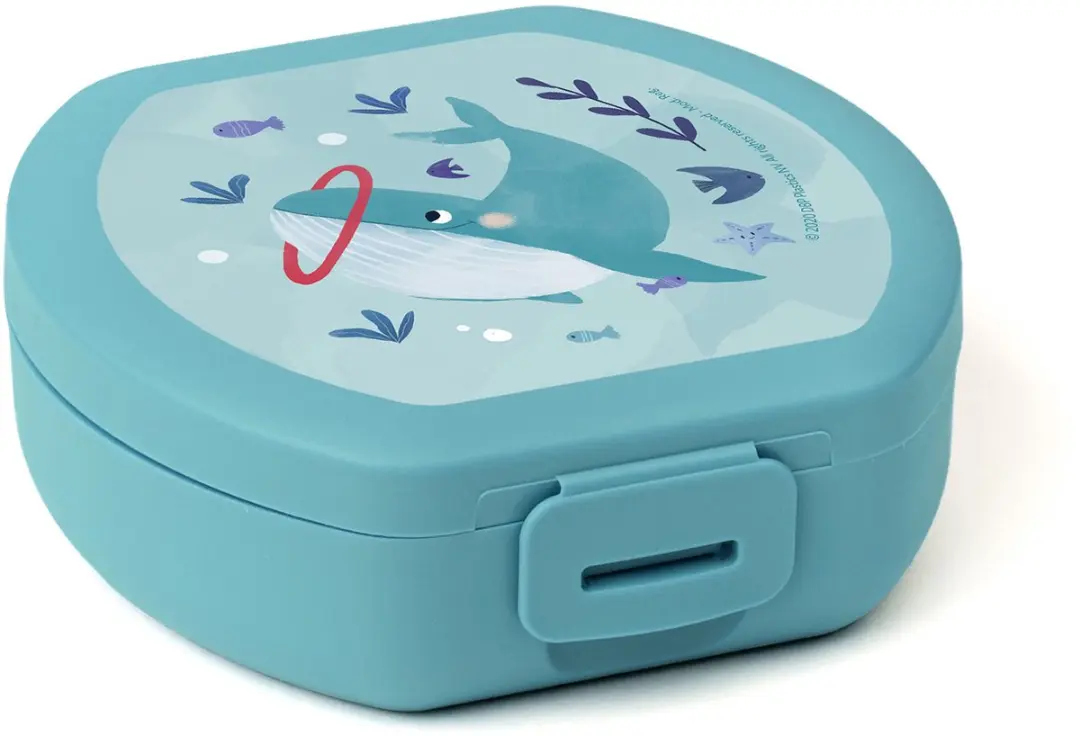 Amuse Sealife Walvis Snackbox - 200ml - Blauw - afbeelding 6 van 6