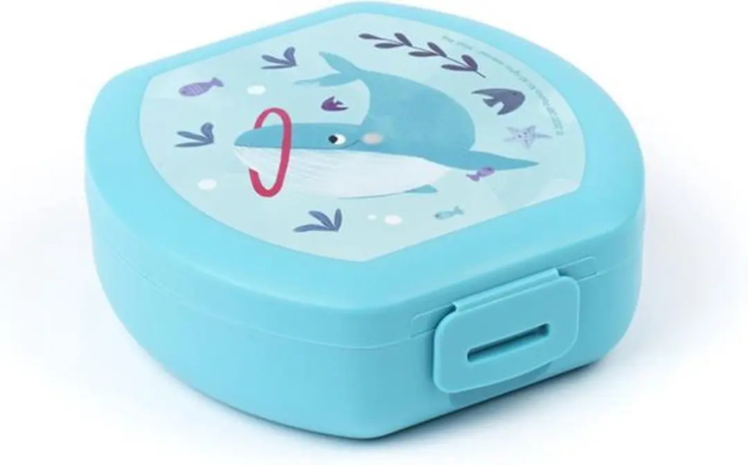 Amuse Sealife Walvis Snackbox - 200ml - Blauw