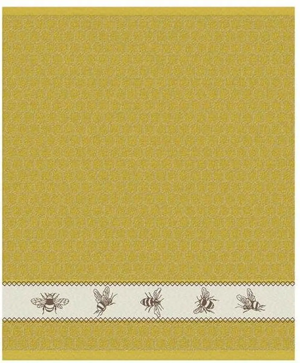 DDDDD Bees Keukendoeken - 6 Stuks 50x55cm - Geel