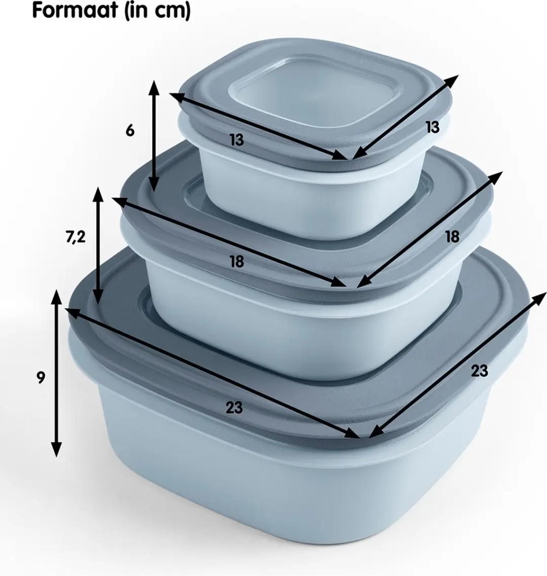Sunware Sigma Home Vershoudbakjes 2.8L - 4 Stuks - Blauw