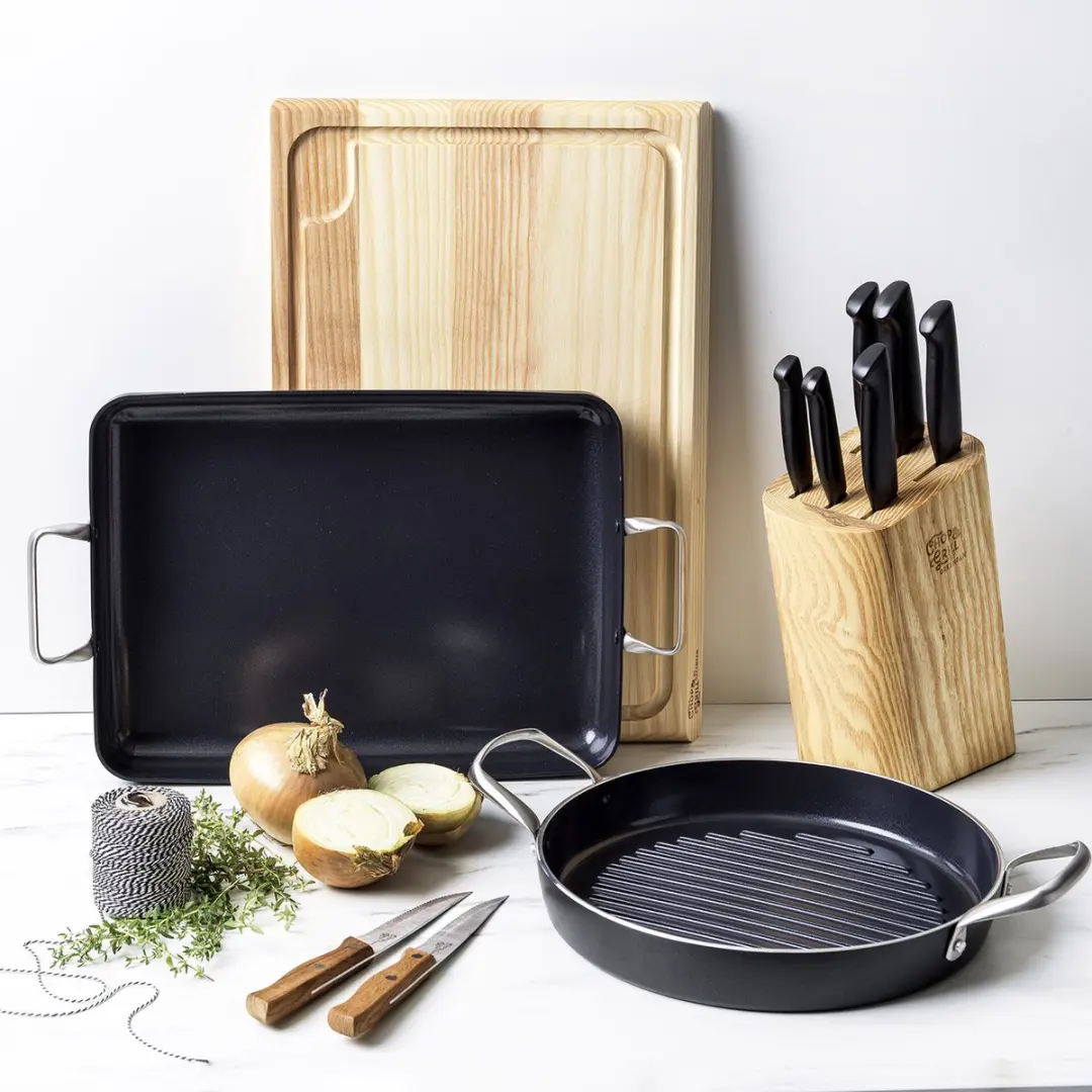 GreenPan Chop & Grill Steakmessen - Hout - 2 Stuks