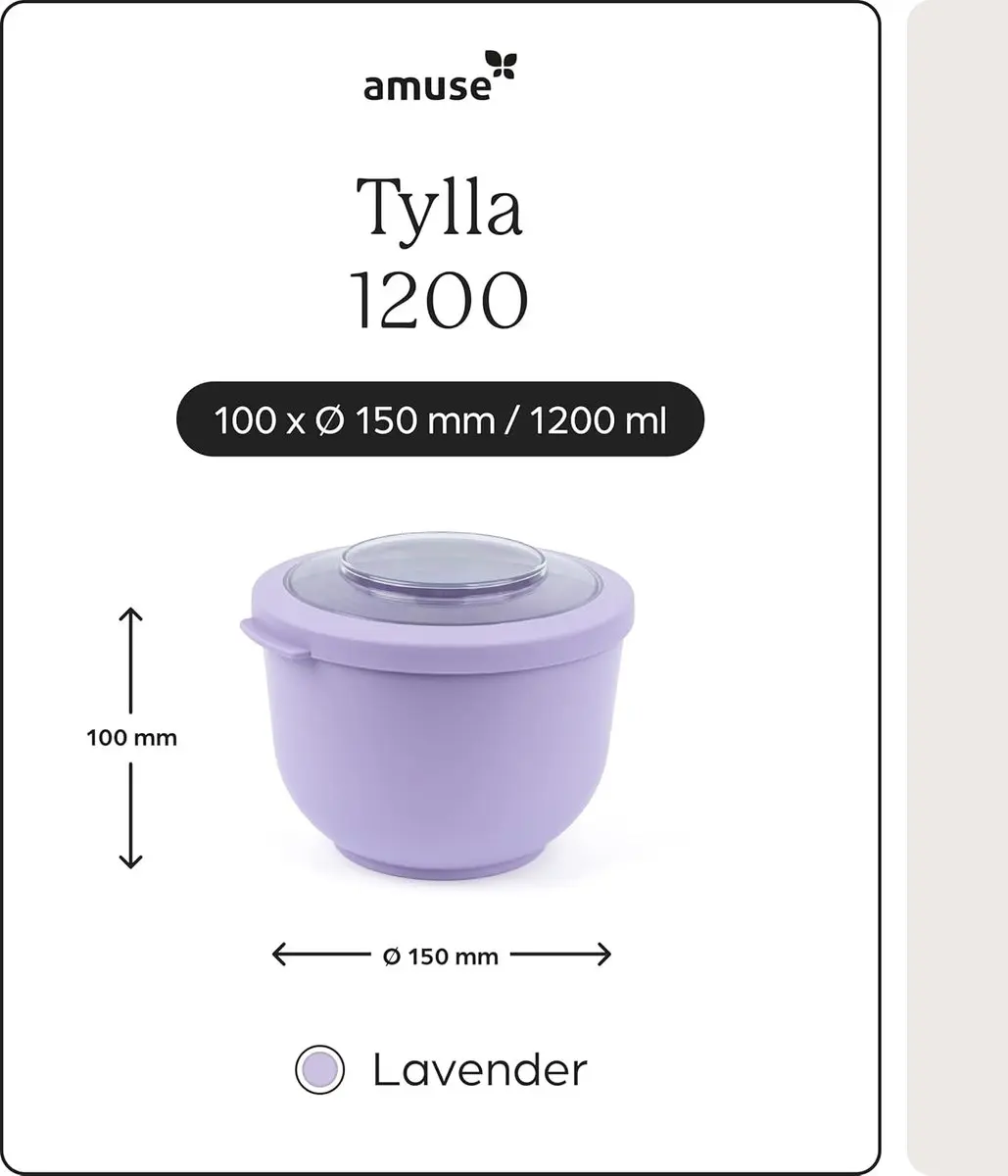 Amuse Tylla Lavender Lunchbox 1200ml - 2-delig - Paars