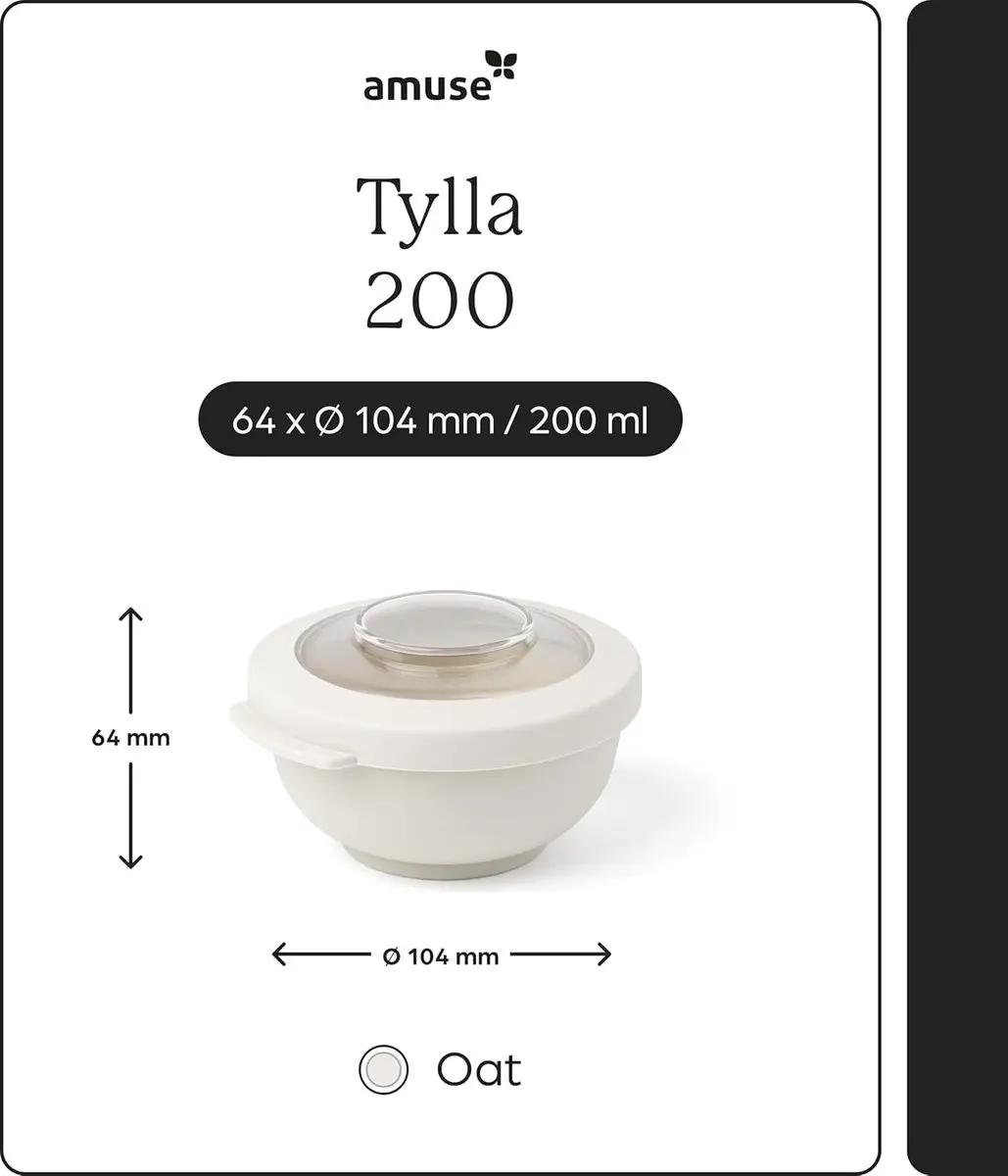 Amuse Tylla Oat Snackbox Set 3x200ml - BPA-vrij - Beige