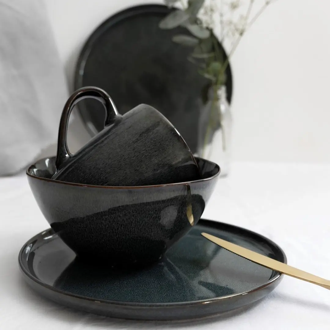 Dutch Rose Serenity Kommen Ø12cm - Blauw Stoneware