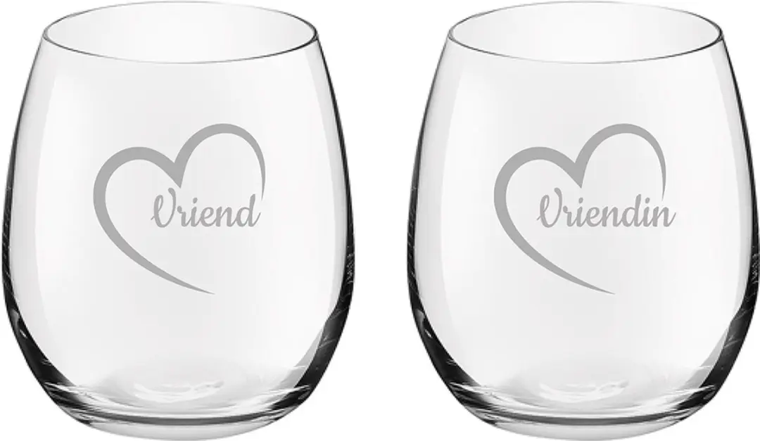 Royal Leerdam Gegraveerd Drinkglas 39cl Vriend & Vriendin