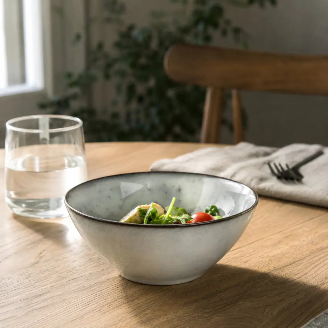 Dutch Rose Organic Kommen Ø11,5cm - Blauw Handgemaakt Stoneware
