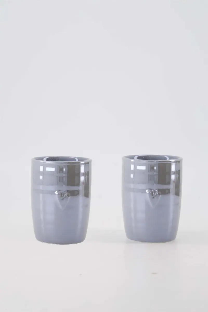 Zusss Cadeauset Koffiemokken Grijsblauw