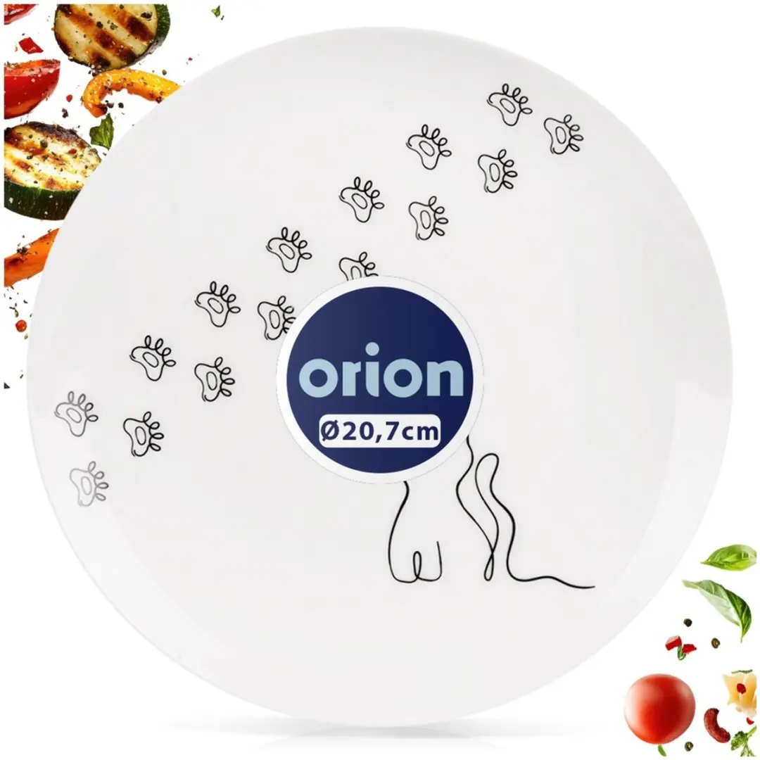 Orion Kitty Dessertbord Porselein Wit 20,5cm