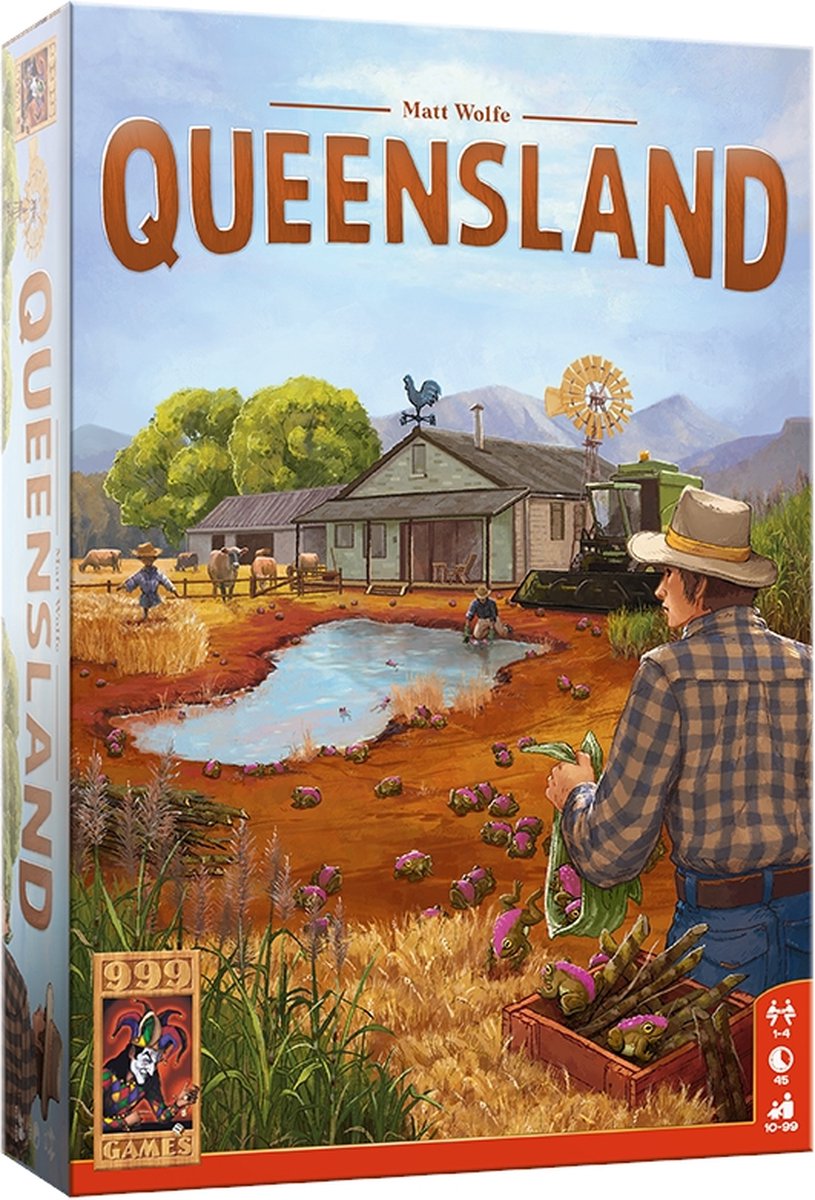 999 Games - Queensland - Bordspel - Lichtgewicht tactisch tegelspel - bevat spelregels in NL, EN, FR, ES, DE -bevat ook een Solo variant