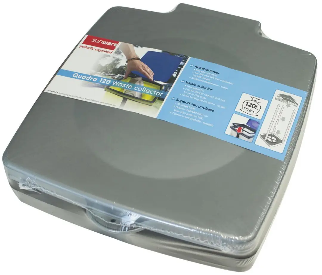 Sunware Quadra Vuilniszakhouder 120L - Zwart