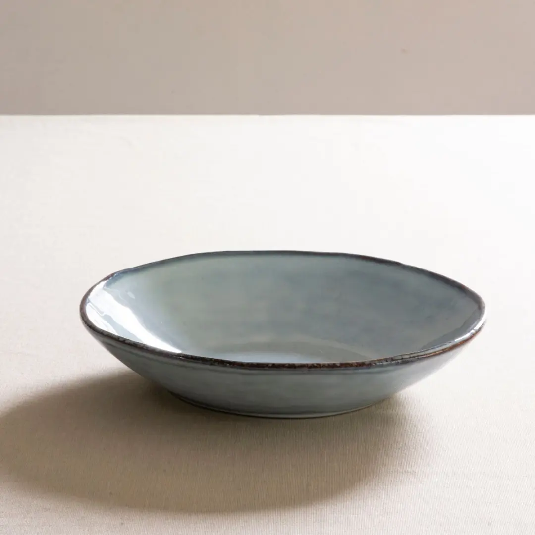 Dutch Rose Organic Diepe Bord 23,5cm - Blauw