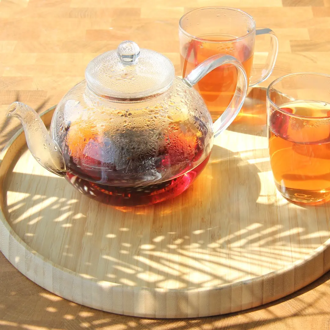 Bredemeijer Theepot Glas 1L met Zeef & 2 Glazen - Transparant