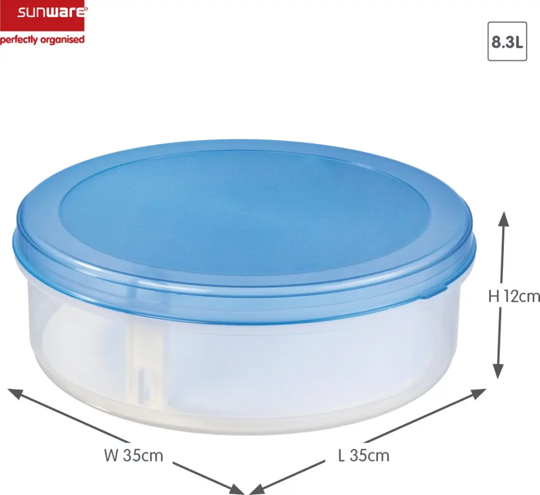 Sunware Club Cuisine Vlaaidoos 8.3L - 2 Stuks - Blauw