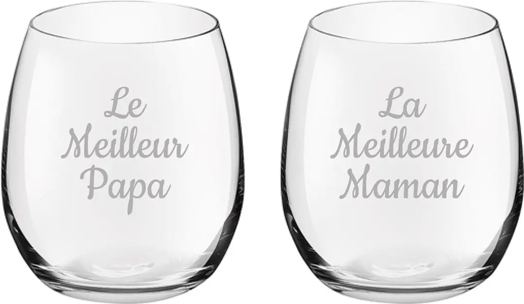 Royal Leerdam Drinkglas 'Le Meilleur Papa & Maman' 39cl