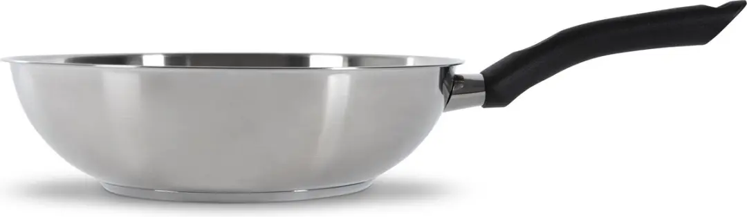 BK Bold Wokpan 28cm - 3.7L - Inductie/RVS - Zilver