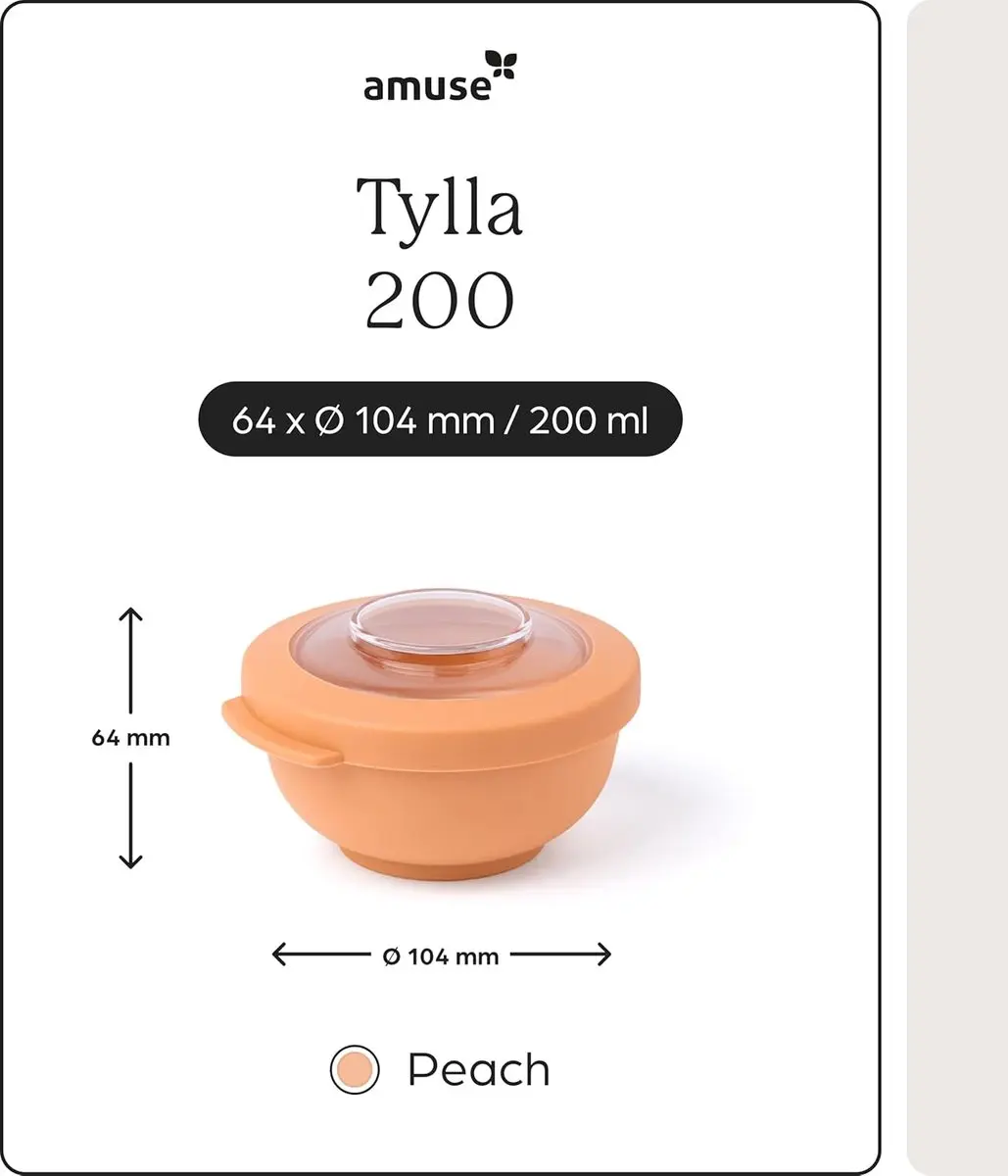 Amuse Tylla Peach Snackbox - 6 Stuks (3x2) - 200ml