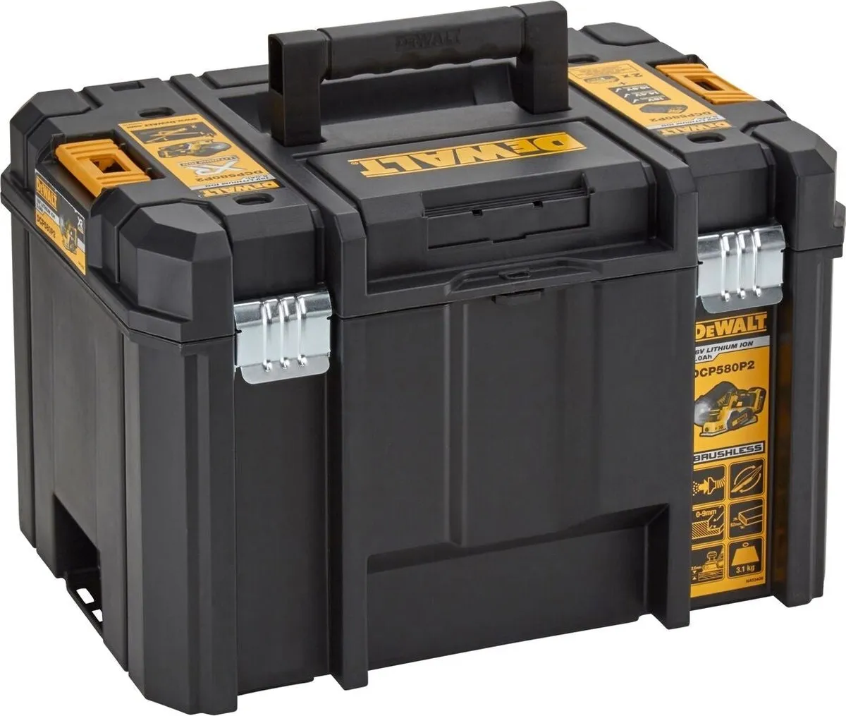 DeWalt DCP580P2 Accu Schaafmachine 18V - 82mm - 2mm - Koolborstelloos - 2x 5.0Ah