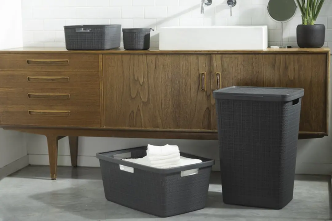 Curver Jute Wasmand 46L - Donkergrijs