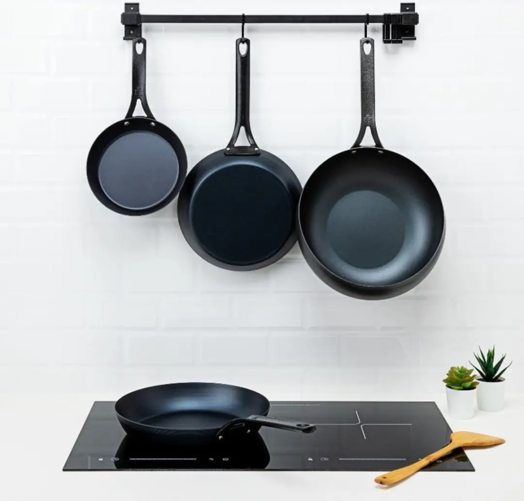 BK Black Steel Wokarang Wok - 30 cm - Zwart