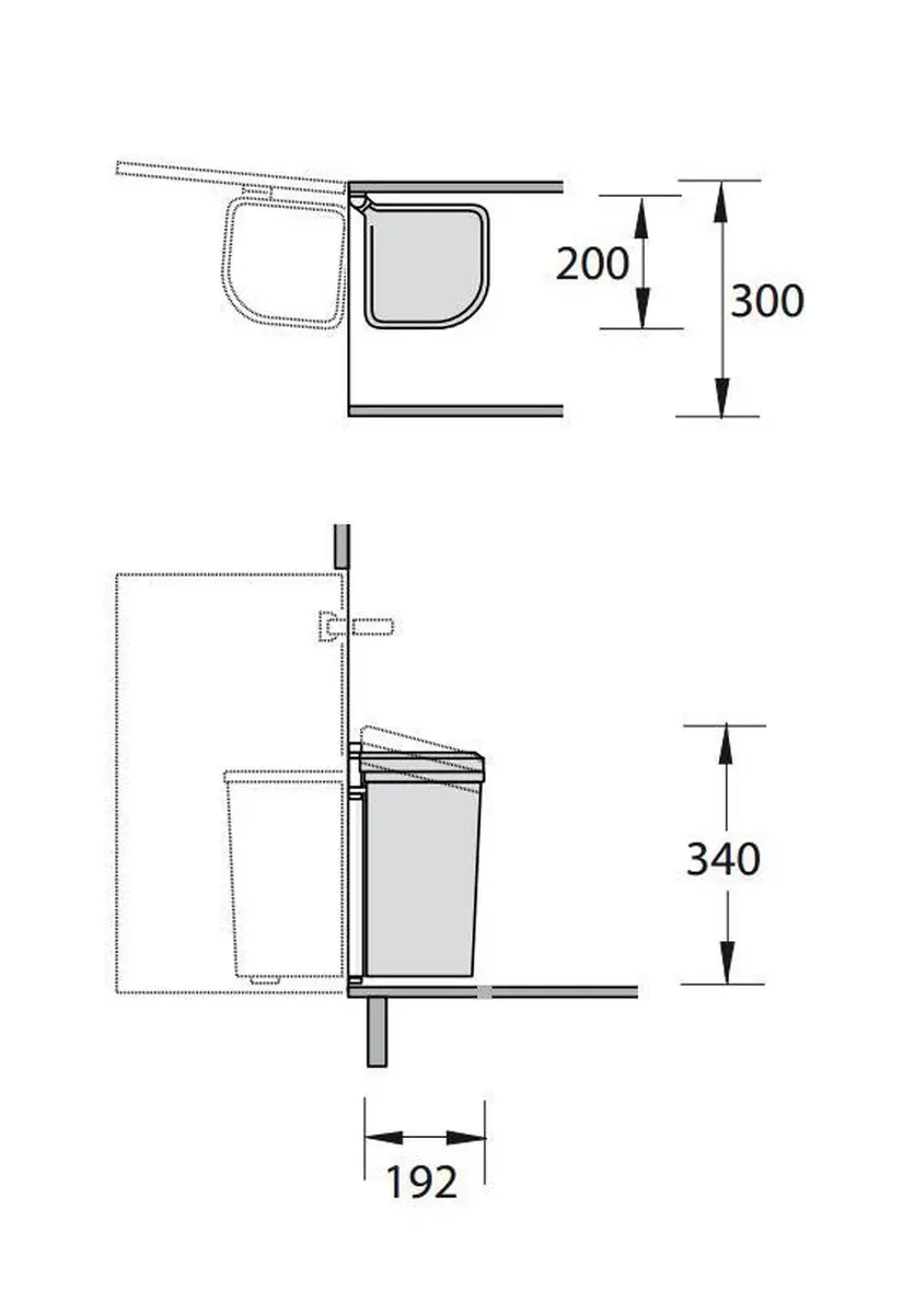 Hailo AE350500 Inbouw Prullenbak 5L - Wit