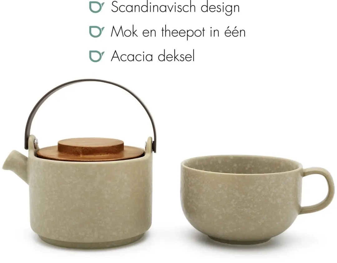 Bredemeijer Tea for One Umea Theepot - 0,5L - Leemgrijs