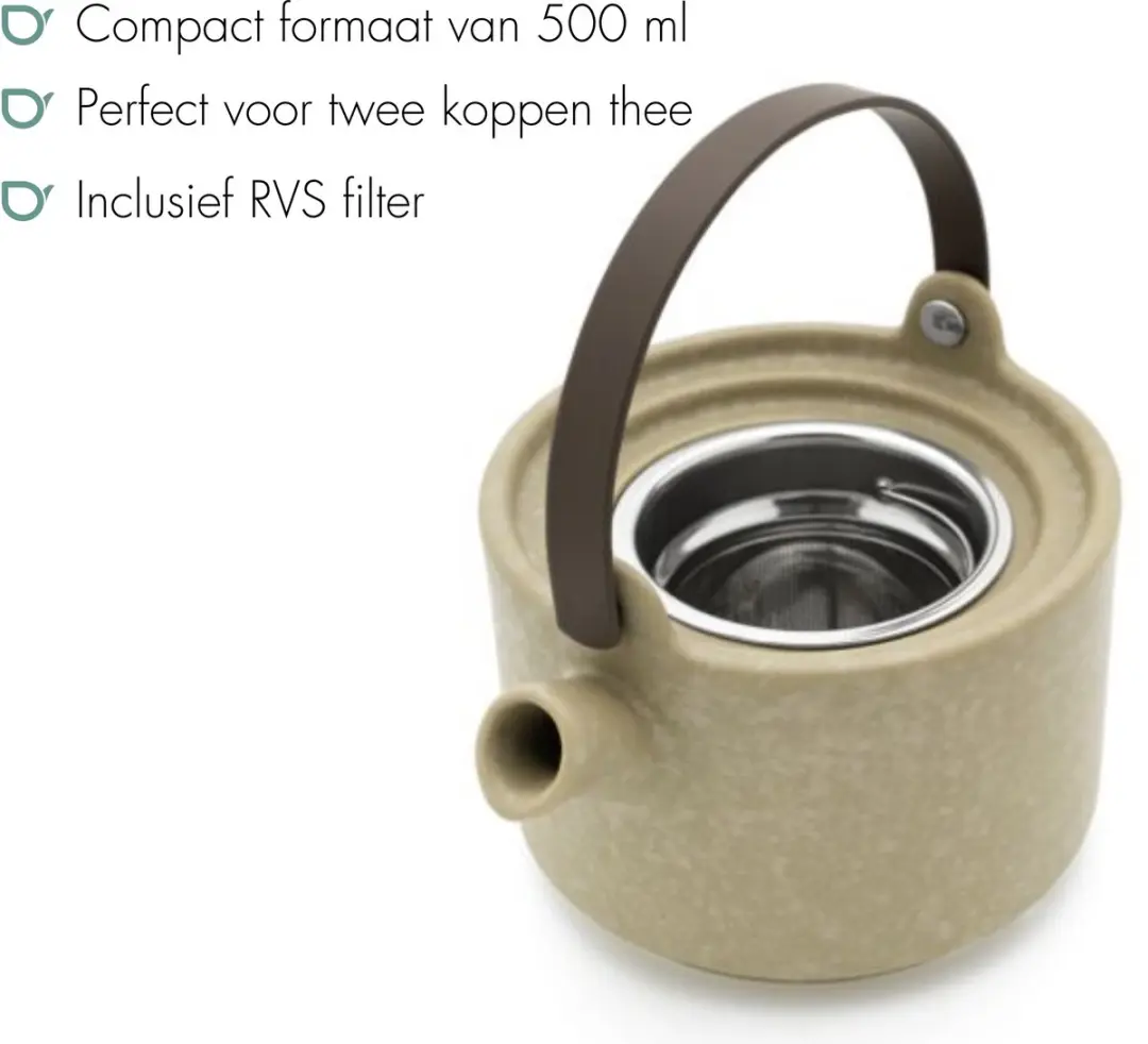 Bredemeijer Tea for One Umea Theepot - 0,5L - Leemgrijs