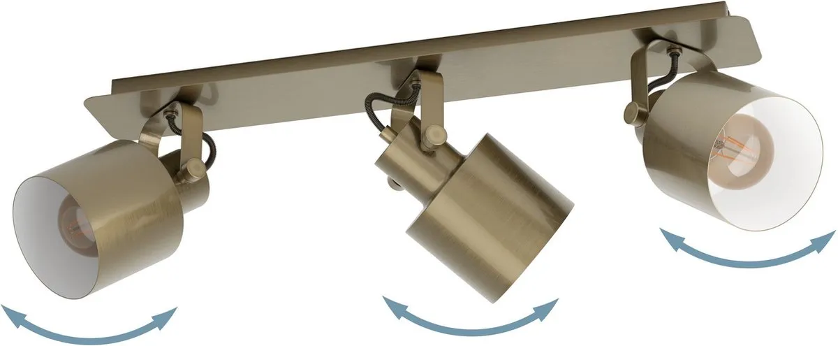 Eglo Southery Spot E27 - 3 Lichtpunten 70cm - Goud/Crème