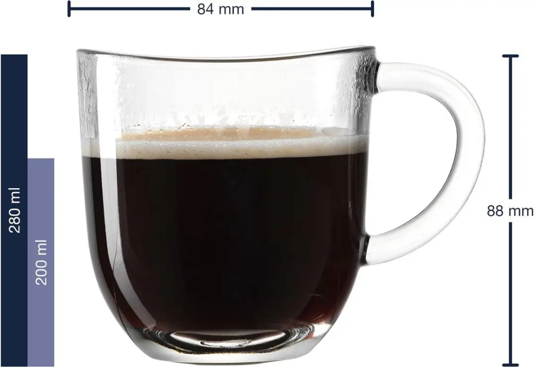 Leonardo Napoli Koffie-/Theeglas 280ml - Set van 6 - afbeelding 6 van 6